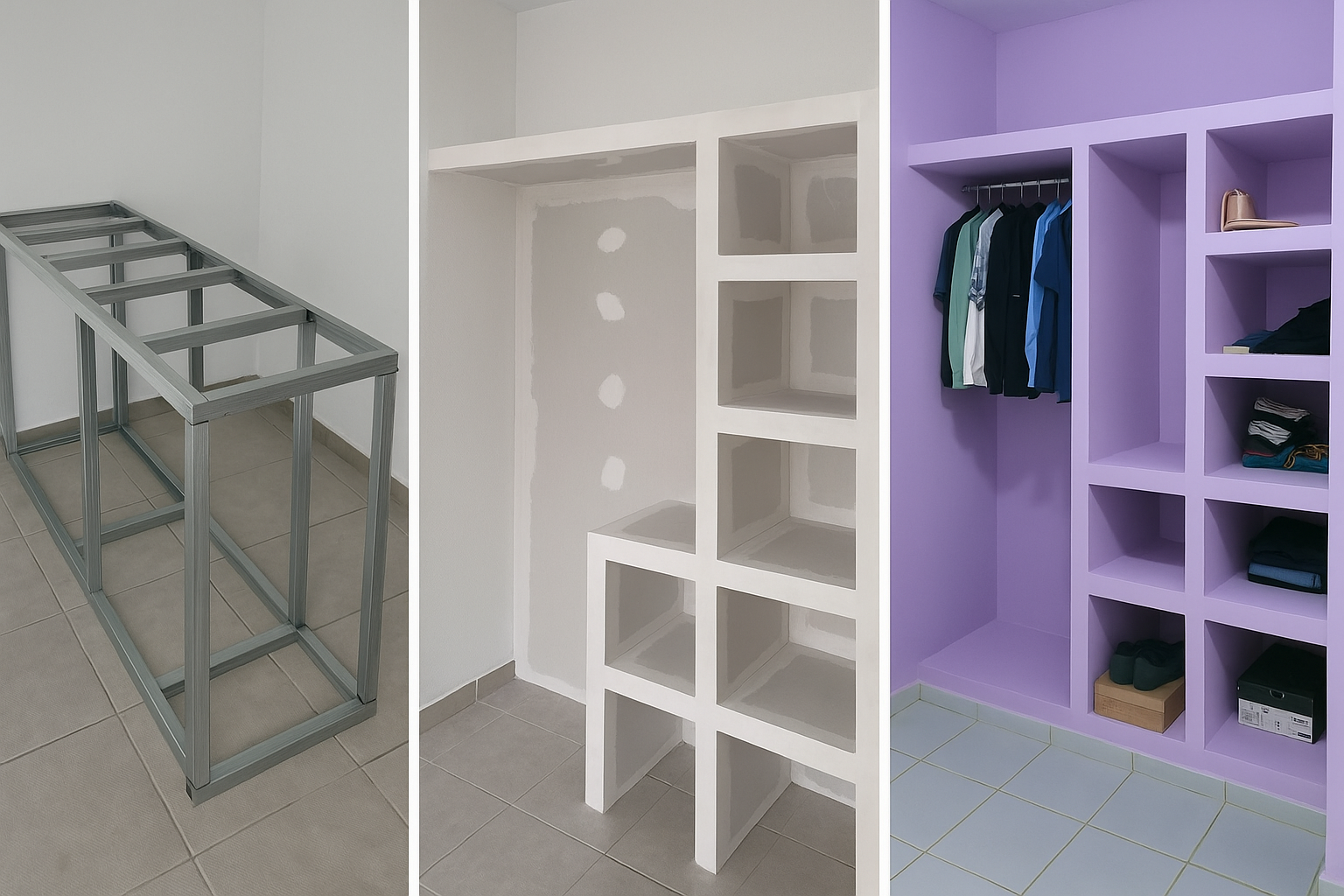 Vestidores y Soportes TV Con Pladur Drywall